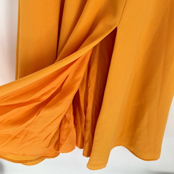 House Of Cb Alicia Strap Ties Corset Tangerine Midi Sundress - Picture 6 of 10